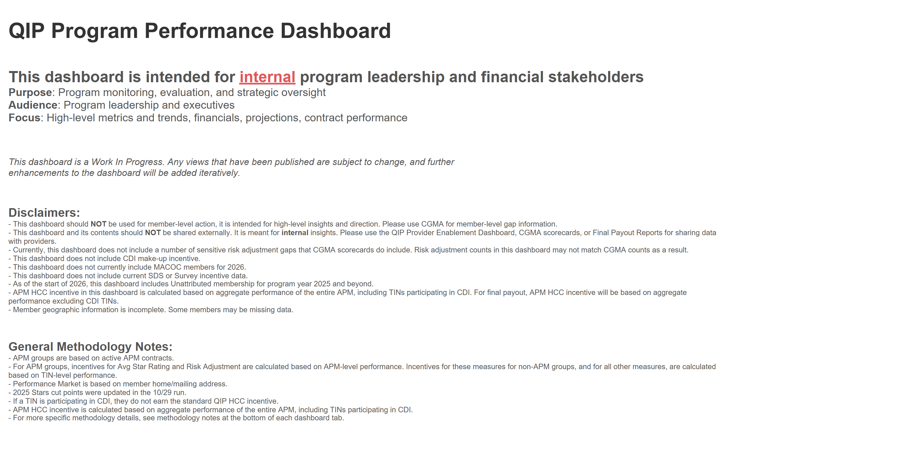 thumbnail: MA QIP Program Performance Dashboard